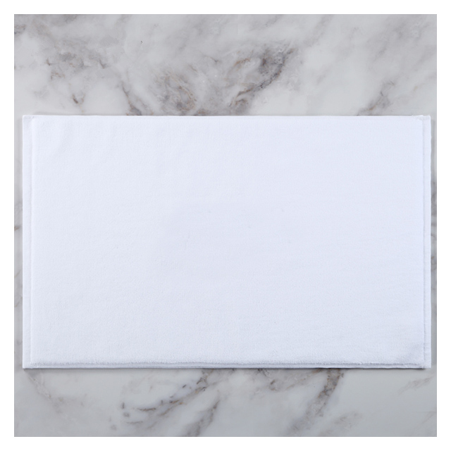 Tappetino da bagno in doppio filato bianco sbiancato di alta qualit&agrave; Hotel 32S 50x80 cm