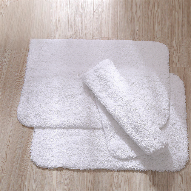 Wei&szlig;er Hotel-Badeteppich aus 100 % Hotel-Baumwolle von hoher Qualit&auml;t f&uuml;r das Badezimmer