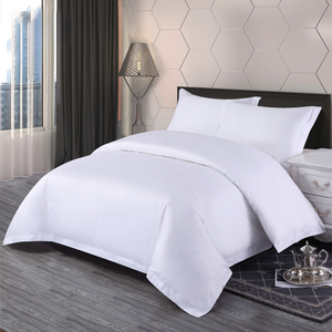 أطقم مفروشات Jieruiya Hotel Linen عالية الجودة 100% قطن أبيض 300TC من الساتان